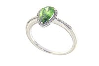 Anello Ama Donna in Oro bianco Diamante Lab Grown 1.16 Ct AMA-AN-302-16-VERDE - AMA-AN-302-16-VERDE